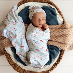 White Rabbit Jersey Wrap & Beanie Set