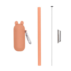 Keepie Bubble Tea Straw Set (Dark Peach)