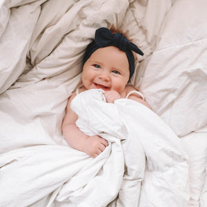 Navy Topknot Headband