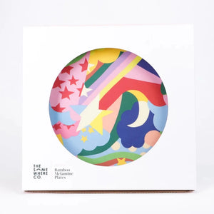 Starburst Bamboo Melamine Plates