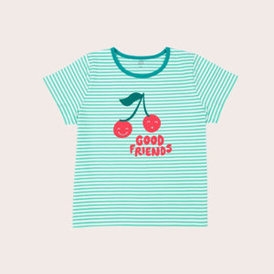 Stripe Cherry Good Friends Tee