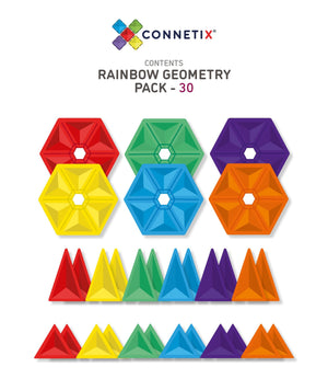Rainbow Geometry Pack 30 Piece