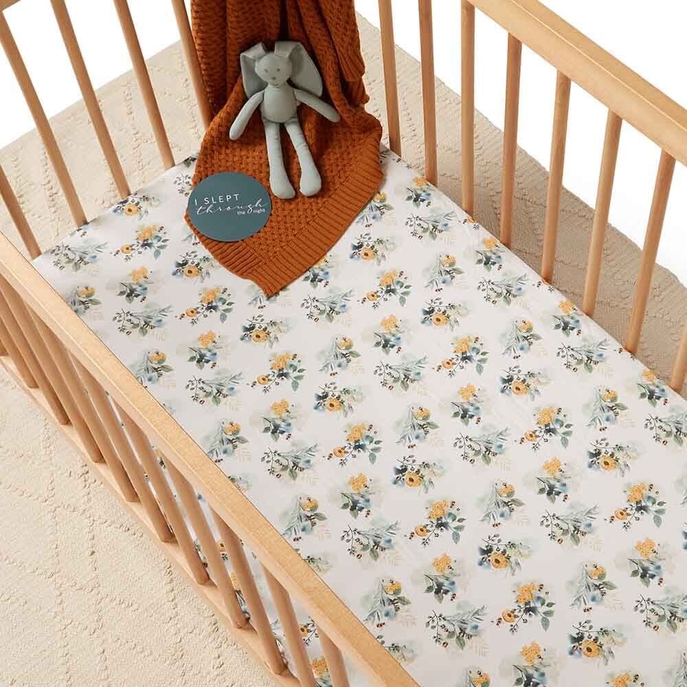 Garden Bee Fitted Cot Sheet (Limited Edition)