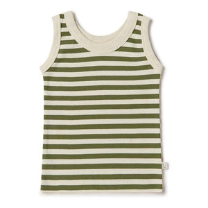 Olive Stripe Singlet