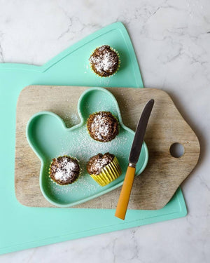 Bunny Stickie Plate (Grey)