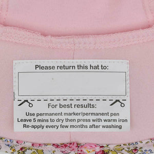 Paisley Trimmed Kitty Toddler Bucket Hat (Blush)