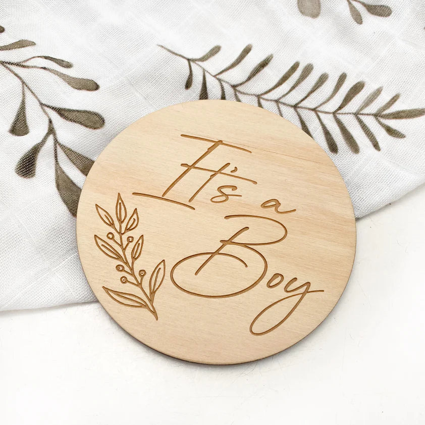 Its A Boy - Wooden Baby Announcement Plaque