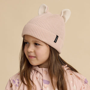 Wolf Ears Beanie (Dusty Pink)