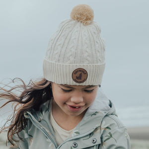 Pom Pom Beanie (Oatmeal)