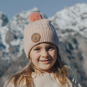 Pom Pom Beanie (Dusty Pink)