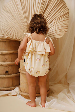 Rainbow Eggshell Balloon Romper