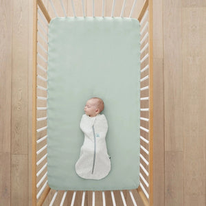 Organic Cot Fitted Sheet (Sage)