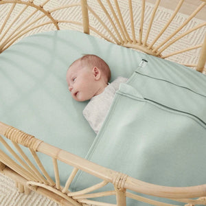 Organic Bassinet Fitted Sheet (Sage)