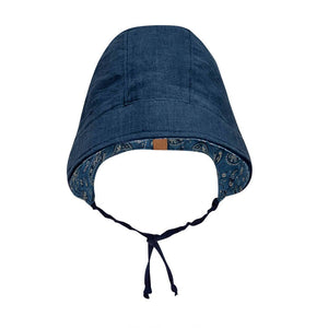 Reversible Sun Bonnet (Paisley/Indigo)
