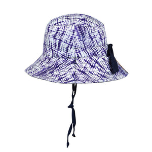 Explorer Kids Reversible Bucket Hat (Shibori/Indigo)