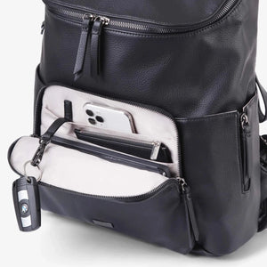 The Frankie Everyday Backpack - Vegan (Black/Gunmetal)