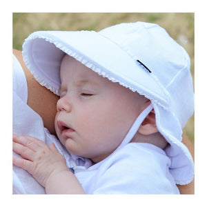 Legionnaire Ruffle Trim Hat (White)