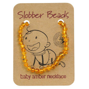 Amber Baby Teething Necklace (Lemon Round)