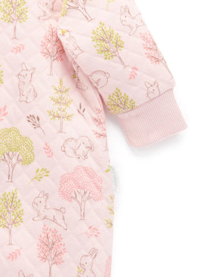 Apricot Bunny Forest Quilted Growsuit