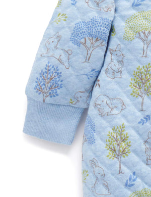 Icicle Bunny Forest Quilted Growsuit