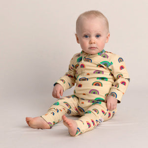 Rainbow Zipsuit (Oatmeal)