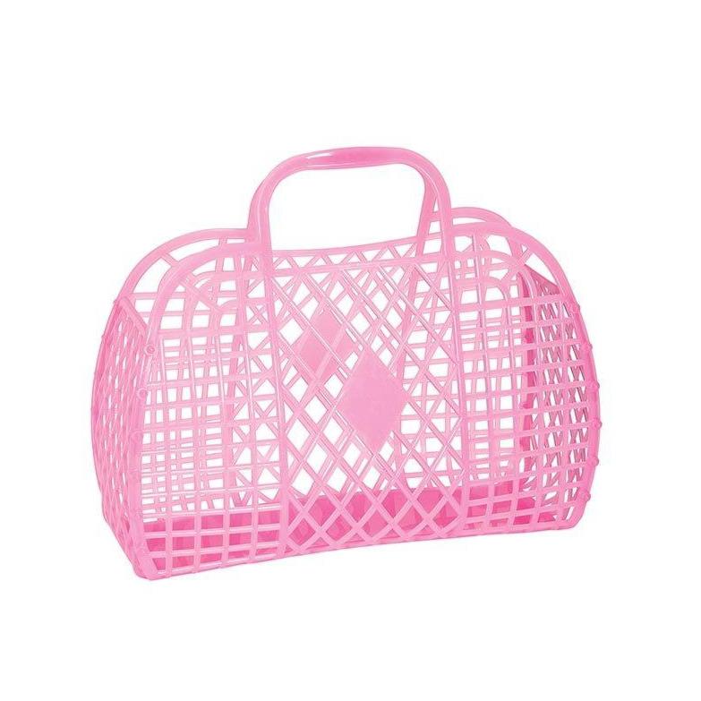 Small Retro Basket (Neon Pink)