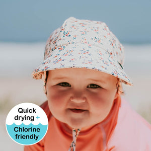 Kids Swim Legionnaire Beach Hat (Floral)