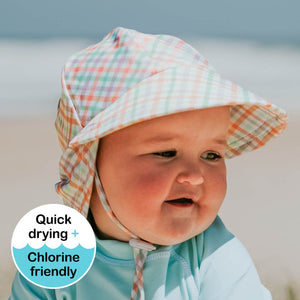 Kids Swim Legionnaire Beach Hat (Gingham)
