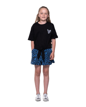 Heart Tie Front Scribble Tee