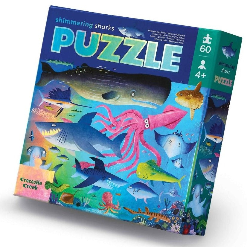 Shimmering Shark Foil Puzzle (60 pieces)