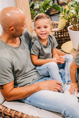 Mens Raw Edge Tee (Military)