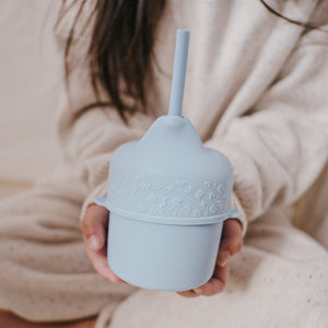 Sippie Lid & Mini Straw (Grey)