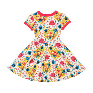 Bunny Heart SS Ringer Waisted Dress