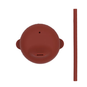 Sippie Lid & Mini Straw (Rust)