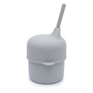 Sippie Lid & Mini Straw (Grey)