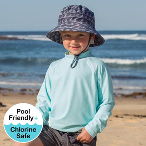 Kids Swim Rashie UPF50 (Aqua)