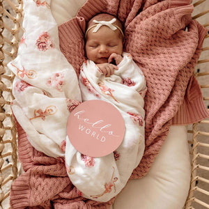 Belle & Rose Gold Reversible Milestone Cards