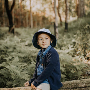 Kids Reversible Sun Hat (Charlie/Indigo)