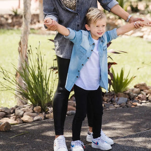 Vegan Leather Leggings - Womens