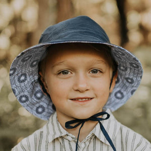 Kids Reversible Sun Hat (Norman/Indigo)