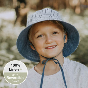 Kids Reversible Sun Hat (Sprig/Steele)