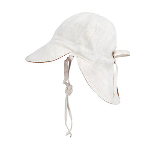 Lounger Baby Reversible Flap Sun Hat (Alice-Flax)