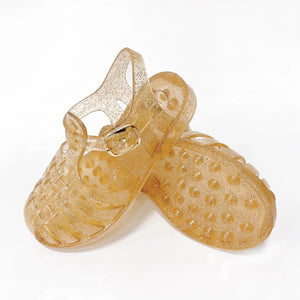 Jelly Sandals (Gold Glitter)
