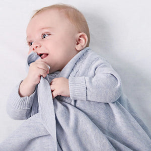 Cable Edge Shwrap (Pale Blue)