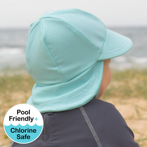 Kids Beach Legionnaire Hat (Aqua)