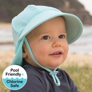 Kids Beach Legionnaire Hat (Aqua)