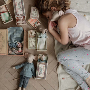 Mum & Dad Mice in Cigar Box