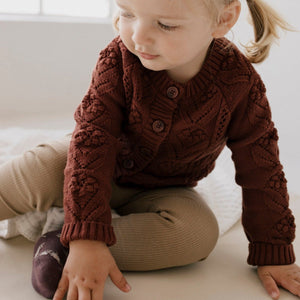 Sophie Knit Cardigan (Cherry Mahogany)