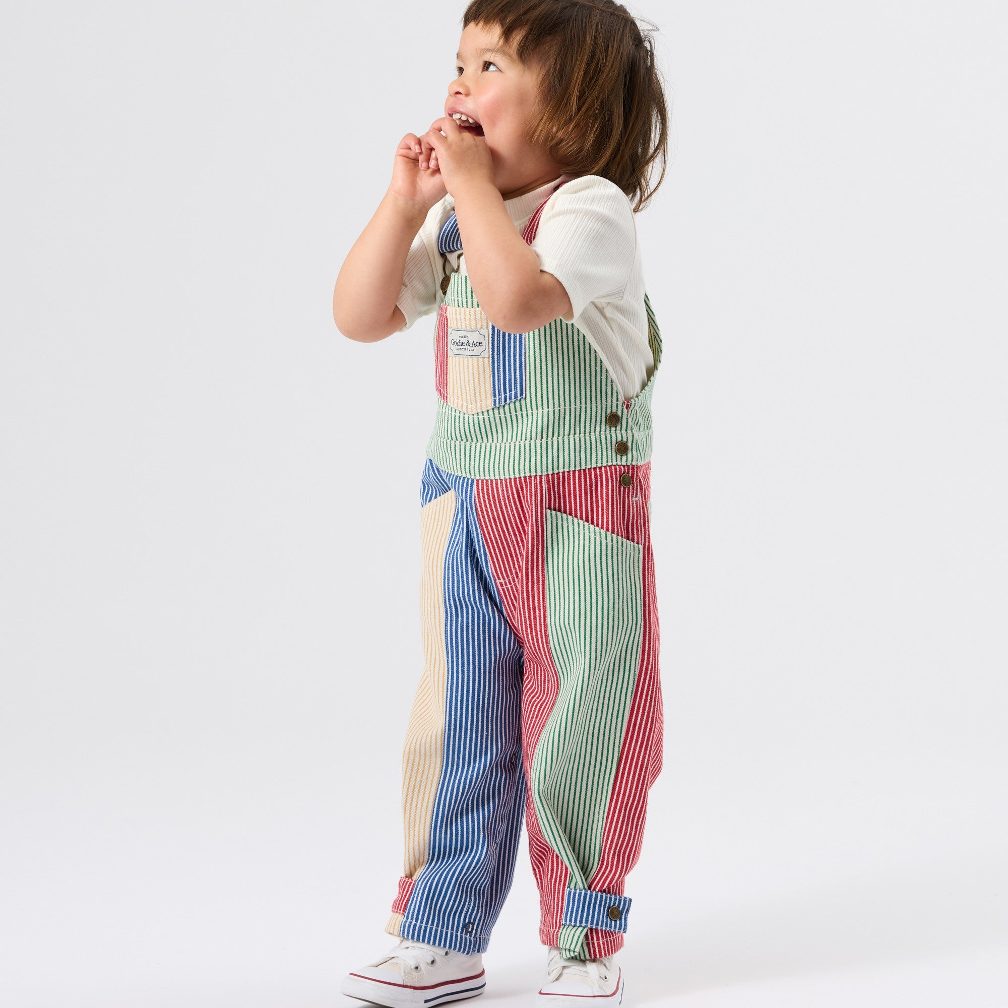 Patchwork Stripe Blake Overall