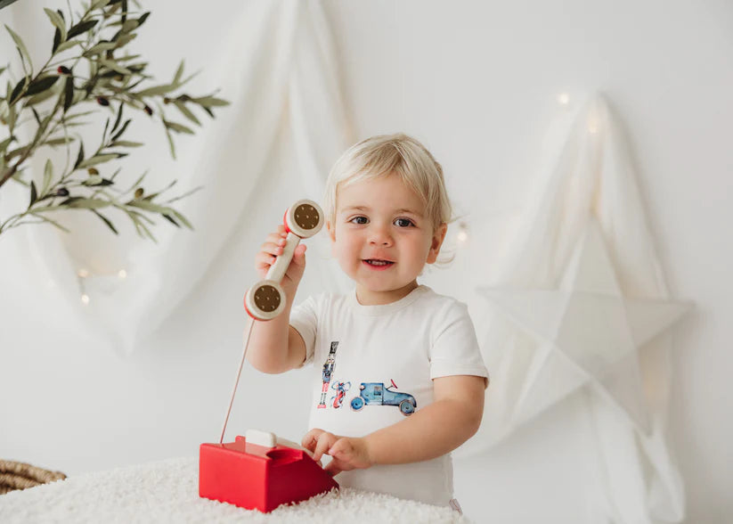 Blue Vintage Toys Tee - Eggnog